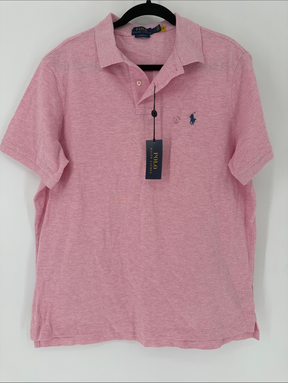 Polo Ralph Lauren Men’s Classic Fit Pink Polo Shirt Size Large NWT